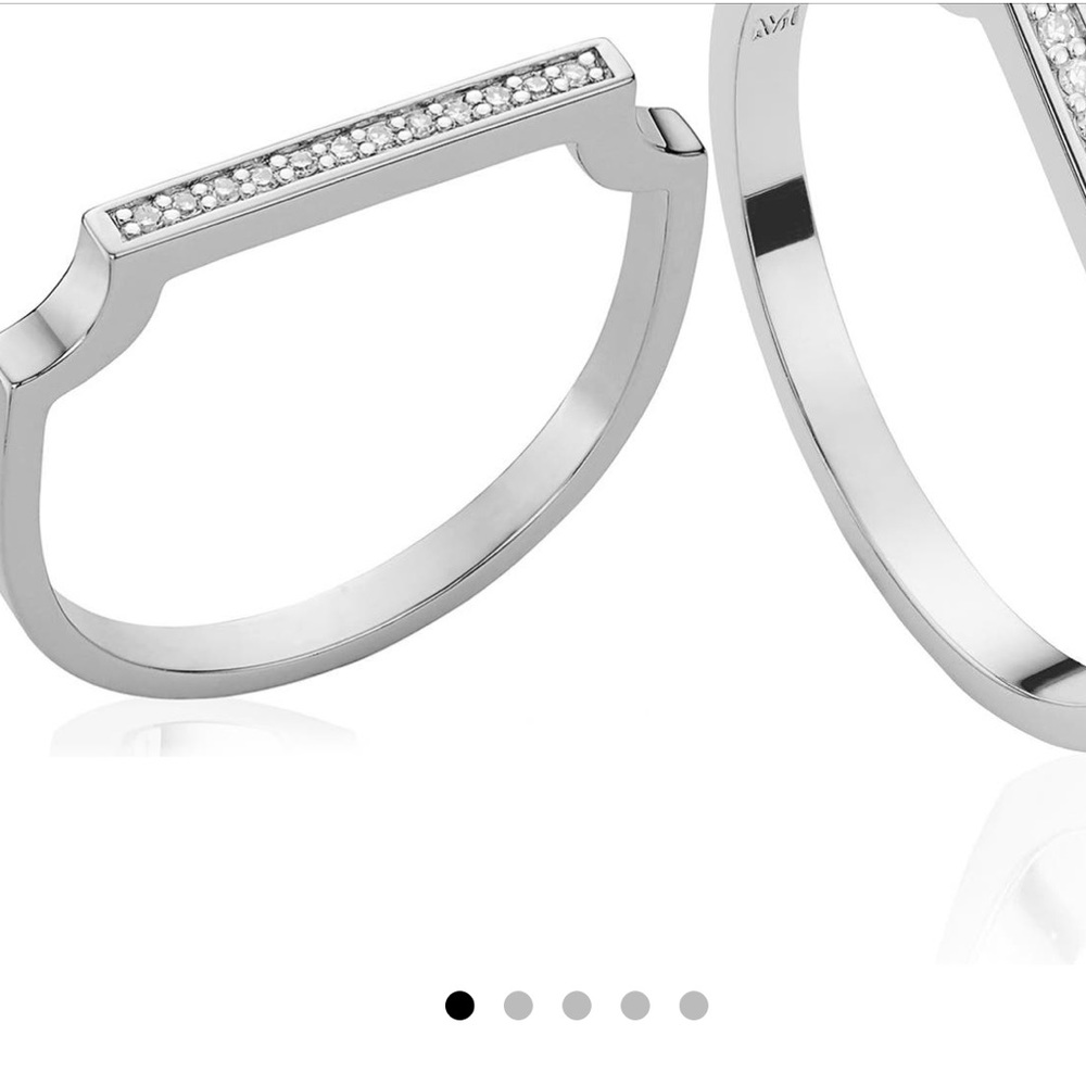 Monica Vinader NWOT Signature Thin Diamond Ring